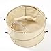 TIURE Large Hat Pop Up Bag Storage and Travel Box for Big Round Hats and Caps Expands and Keeps Out Dust and Dirt Perfect for Cover Cowboy Sun Beach Hats, 19 inches diameter