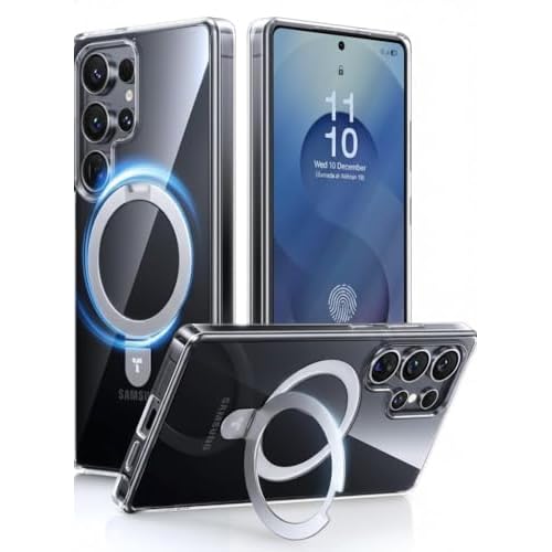 TORRAS for S25 Ultra Case, [4X Military Grade Drop Tested] [Build in Stand] [Fit for Magsafe] Shockproof Slim Protective for Samsung Galaxy S25 Ultra