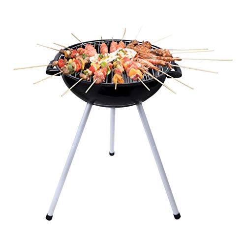 Zryh Portable Kettle Charcoal Grill, Charcoal Barbecue Grill, BBQ Grill with Waterproof Grill Cover & Heat-Resistant Gloves