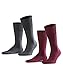 Produktbild FALKE Herren Socken Airport 2-Pack - Merinowoll-/Baumwollmischung, 2 Paar, Rot (Barolo 8596), Größe: 43-44