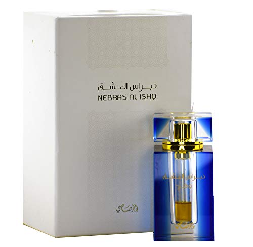 Nebras Al Ishq Wahaj Unisex CPO - Concentrated Perfume Oil 6 ML (0.2 oz) | Mediterranean Aroma | Sensuous Floral Bouquet of Lotus Flower, Jasmine, Orris and Rose | Elegant bottle | by RASASI Perfumes