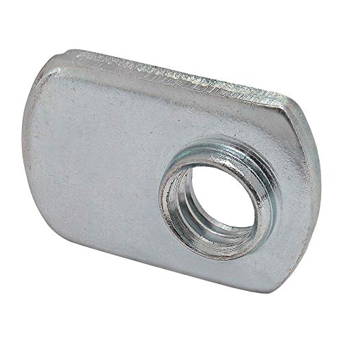8020, 3778, 15 Series 5/16-18 Offset Threaded Slide in Economy T-Nut Bright Zinc Steel T-Slot Accessories for 80/20 Aluminum Extrusion Hardware Nuts (100 Pack)