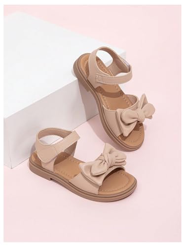 GORGLITTER Girl's Cute Bow Flat Sandals Ankle Strap Princess Slides Open Toe Dressy Vacation Shoes3