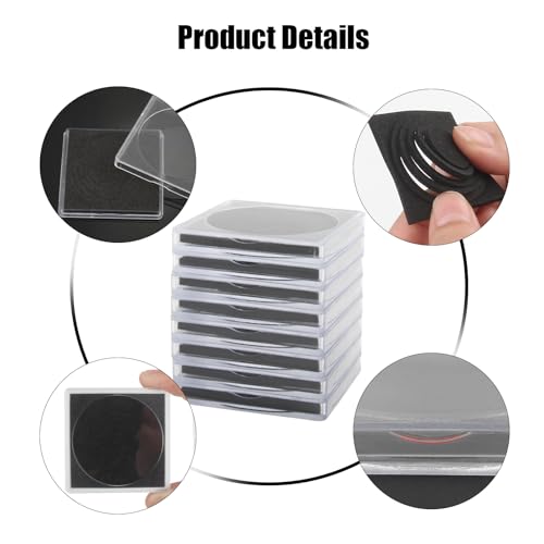 JINXIAN 30 Stück Münzkapseln Münzen Aufbewahrung Quadratisch mit 5 Größen Runde Facheinteilung für 20/25/30/35/40 mm Münzen Münzsammelalbum für Sammler Münzdisplay
