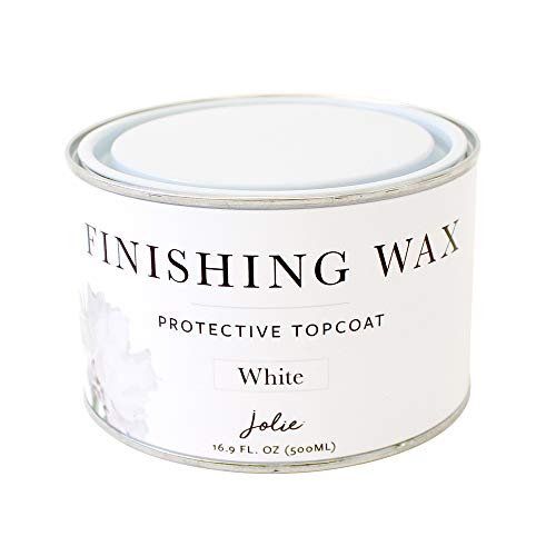 Jolie Finishing Wax - Protective topcoat for Jolie Paint - Use on interior furniture, cabinets, walls, home decor and accessories - Odor-Free, Non-Hazardous - White - 500ml