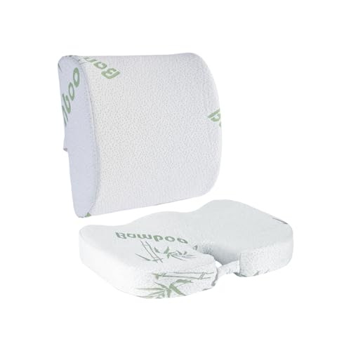 Clevinger Seat Cushion and Lumbar Support Pillow for Office Chair Memory Foam Car Seat Cushion with Washable Cover Ergonomic Desk Chair Cushion