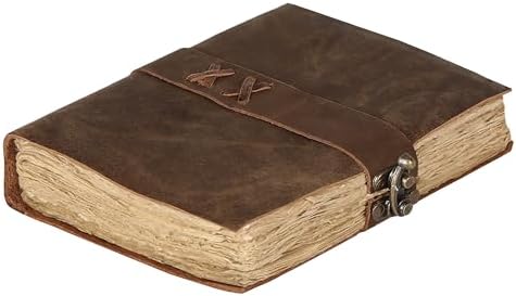 Vintage Leather Journal Handmade Buffalo Deckle Edge Paper – Leat...