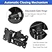 uxcell 2pcs Self Closing Gate Hinges and Gate Latch Hardware Kit for Wooden or Vinyl Fence Gate, with Slef-Tapping Screws and Adjuster Tool, Black