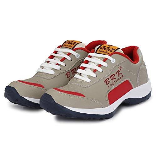 Image of BRK Footwear Men's Blue Running Sports Shoes | Lace-Up Lightweight Sneakers | Rubber Sole | Cushioned Gym Walking Casual Athletic Shoes for Men