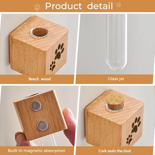 Imán decorativo para refrigerador con diseño de vaso para bigotes de gato miniatura 3