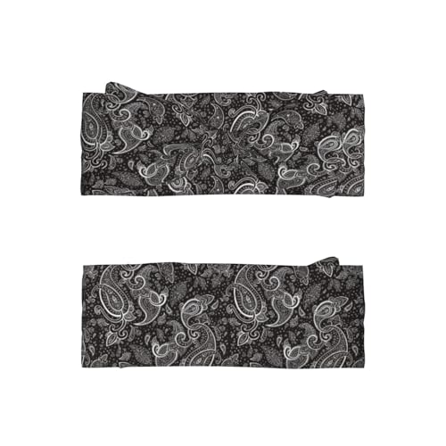 Black Paisley Baby Girl Bows Headbands Baby Girls Newborn Headbands Infant Toddlers 0-6 Months2