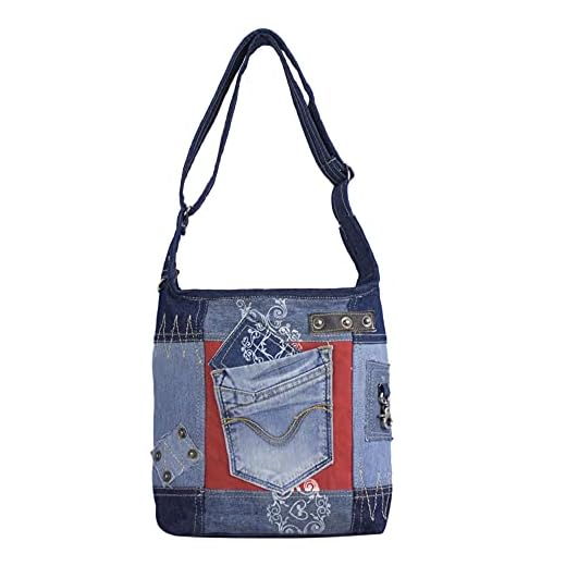 AirSMall 6TLG Hosenkette Set Brieftasche Kette Jeanskette Edelstahl Schlüsselkette Sicherheitskette für Geldbörse Tasche Gürtel Jeans Hosen Schmuck Frauen Männer Mädchen Schlüsselanhänger 8 Sunsa Damen Tasche Umhängetasche, Canvas bag, Jeans/Denim Taschen, Hobo Schultertasche Damentaschen Vintage Crossbody Teenager Fashion sale