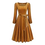 Tissu en velours de qualité supérieure : robe en velours à manches longues pour femme, robe d'invitée de mariage, robe en velours pour femme, robe de cocktail, de soirée fabriquée en polyester, doux, confortable et extensible, excellent tissu vous offre une expérience de port confortable, vous accompagnant tout au long du froid de l'hiver. Notre robe de cocktail est un incontournable dans votre garde-robe. Robe en velours pour femme, robe de cocktail en velours pour femme, robe en velours rouge pour femme, robes de Noël pour femme, robes de demoiselle d'honneur en velours
