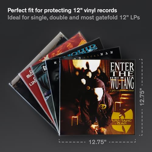Boundless Audio Vinyl Record Sleeves - 100 x Premium Outer Vinyl Sleeves for Records - 12.75" x 12.75" Heavy Duty 3 Mil Thick Crystal Clear Polypropylene by Boundless Audio - Image 3
