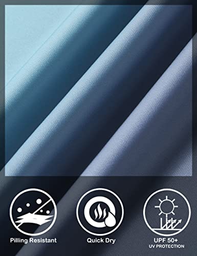 Men's Swim Shirts Rash Guard Upf 50+ Uv Sun Protection T-Shirt Quick Dry Fishing Beach T Shirts Short Sleeve(Bluegradient,M) #TOP3