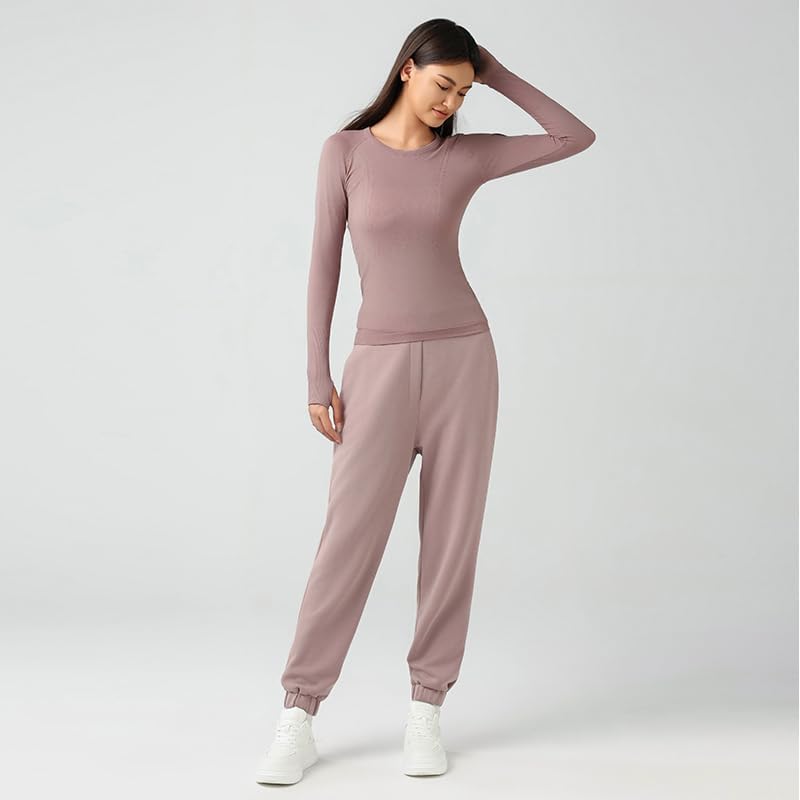 LUYAA Women's Workout Tops Long Sleeve Shirts Yoga Sports Breathable Gym Athletic Top Slim Fit - Image 3