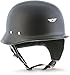 MOTO Helmets® D33 „Matt Black“ · Brain-Cap · Halbschale Jet-Helm Motorrad-Helm Roller-Helm Scooter-Helm Bobber Mofa-Helm Chopper Retro Cruiser Vintage Pilot · Schnellverschluss Tasche XL (61-62cm)