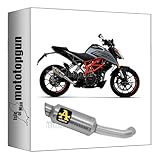 Made in Italy pot echappement approuve arrow gp2 gp-2 en titanium avec embout en acier compatible avec ktm duke 125 2021 2022 2023 mototopgun 71936gp