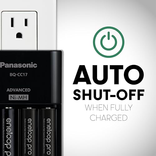 Panasonic BQ-CC17KSBA eneloop Advanced Individual Battery Charger with 4 LED Charge Indicator Lights, Black - image 8