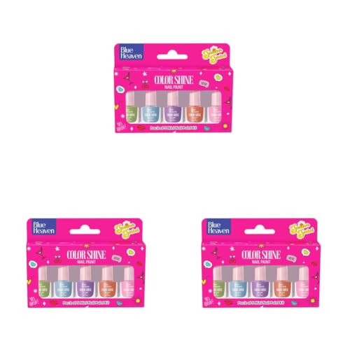Image of Blue Heaven Color Shine Nail Polish Set for Women | Pack of 15| Glossy Finish | Quick Drying | Long Lasting Nail Polish for Women | Chip Free Nail Paint | Gift Set for Women|Summer Sorbet, 25ml