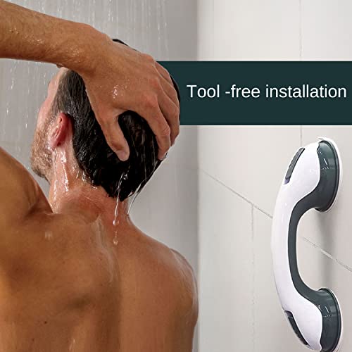 Stay Safe In The Shower With Our 2-Pack Of 12-Inch Suction Cup Grab Bars, Shower Handle - Perfect For Elderly, Seniors, Disabled, And Handicapped - Durable And Non-Slip (Green) #TOP1