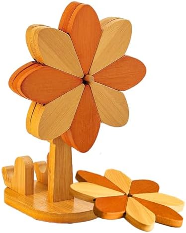 Eventerde Ahşap altlık | ısıya dayanıklı ve kaymaz altlık, sıcak yemekler için ahşap altlık, tabak, mutfak, oturma odası, yemek masası, ev dekorasyonu, çiftlik evi, ofis için - Görsel 1