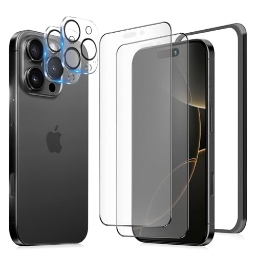 MINIKA �y�A���`�O���A�t�B�����z iPhone 16 Pro Max �p�� �ی�t�B���� ���炳�� ��Phone16Pro Max �K���X�t�B���� �A���`�O���A ���˖h�~ �A�C�t�H�� 16�v���}�b�N�X �t�B���� �T���T�� �w��h�~ �S�ʕی� �����x�^