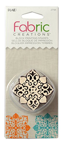 Fabric Creations Block Printing Stamps, 27191 Small Baroque Floral