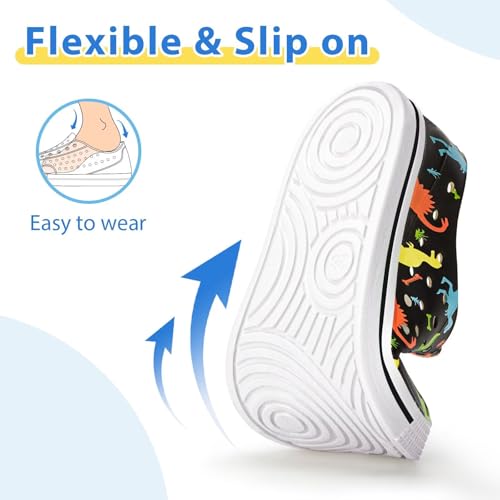 MOBYDICK Toddler Boys Girls Sandals Kids Summer Water Shoes Children Lightweight Breathable Quick Dry Beach Pool Sneakers, Dinosaur, Size 7 — view 5