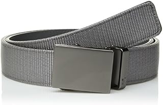 Mission Belt Men's Ratchet Belt - Tactical - Gunmetal Buckle/Gray Nylon Strap, Large