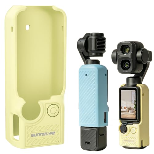 Taoricup DJI Osmo Pocket 4 Pro �Ή� �ی�P�[�X �V���R���ی�J�o�[ �V���R���J�o�[ DJI Osmo Pocket 4 Pro/4 �Ή� �A�N�Z�T���[ �{�� (Yellow)