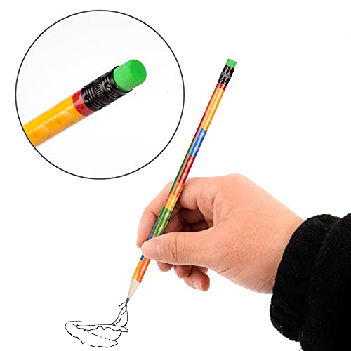 Kolewo4ever 100 lápices de grafito multicolor miniatura 4