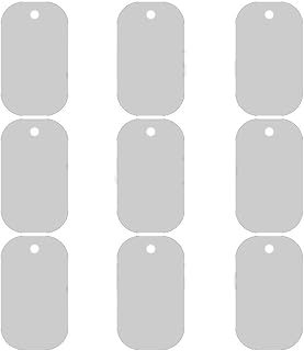 CHAOUYYZ 100 Placas de Identificación para Mascotas, Colgantes de Aluminio con Nombre, Placas de Identificación Personalizadas (100 Unidades)/Sier/38 * 25 * 1Mm