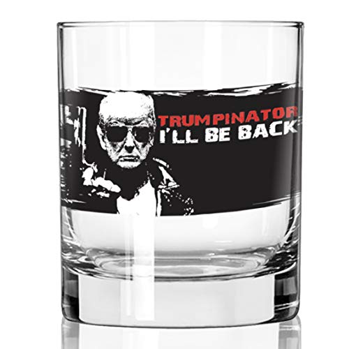 Vidro WHISKEY | Eu estarei de volta | Qualidade restaurante resistente a lascas de vidro de 325 ml |