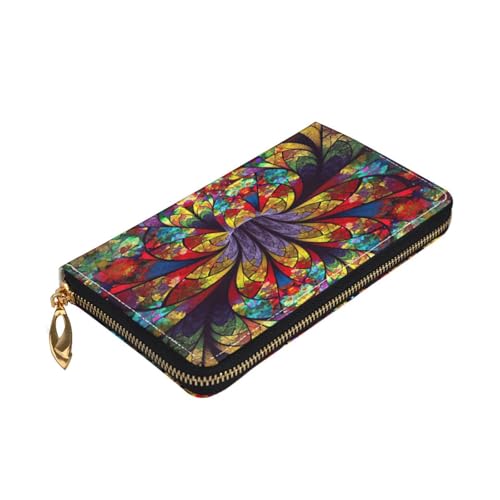 Portefeuille compagnon de voyage en cuir zippé pour homme et femme