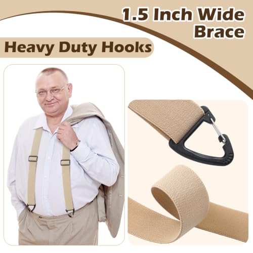 Image of Sintege 4 Pcs X Back Hidden Suspenders 1.5 Inch Heavy Duty Hiking Suspenders for Men Adjustable Under Clothing Invisible Belt