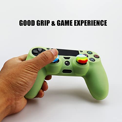 Image of Silicone Skin for Ps4 Controller, Anti-Slip Shell Cover Case Dark Glow with 10 Joystick Grips for Playsation 4 / Slim /Pro Dualshock 4 Controller Wireless Gamepad