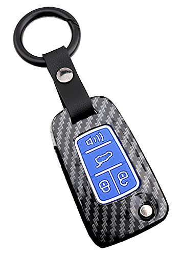 Coque de clé Chevrolet carbone bleu idéale pour sécuriser votre clé en voyage