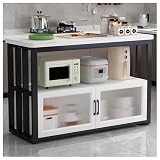 Kommerzielle Werkbank, Küche, Schneidetisch, Vorbereitungstisch, Boden-zu-Decke, mehrstöckig, Organizer, Regal, Glastür, Schrank, Küche, großer Aufbewahrungstisch, Metallrahmen, stabil und stabil