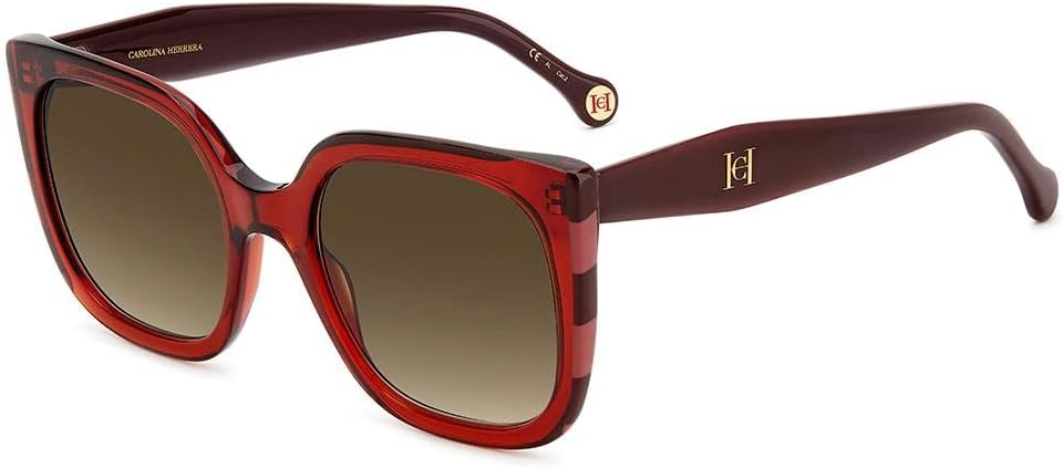 Carolina Herrera SUNGLASSES HER 0128/S BURGUNDY RED 54/21/145 WOMENS