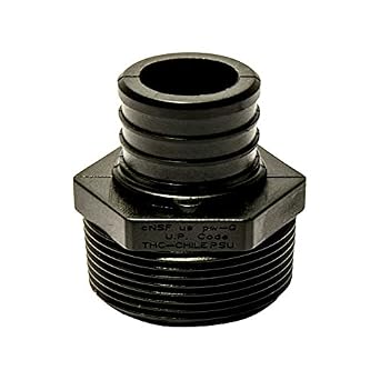 32848 Male Adapter, 3/4" x 3/4" MPT, 0.75" ID, Crimp, Plastic Pack of 5