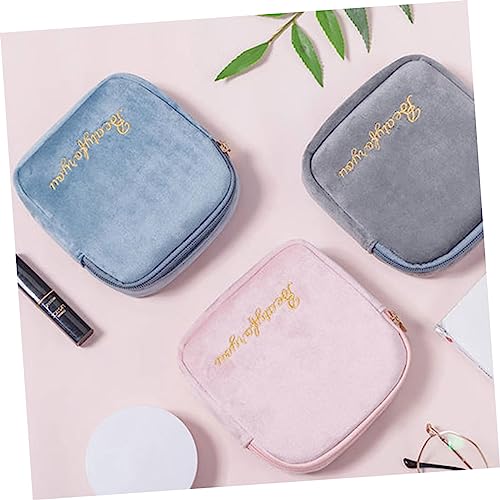 Bolsa de almacenamiento con cierre para toallas sanitarias color azul miniatura 2