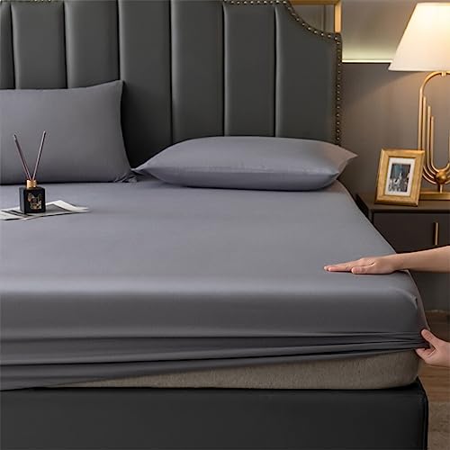 XUSIJAKQ1 Lençol de cama à prova d'água com elástico e manga antiderrapante colcha lençóis ajustáve