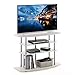 Furinno Frans Turn-N-Tube TV Stand for TV Size up to 43 Inch, 4-Tier, White Oak