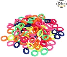 Hairbands Colorful, Small Elastic Ponytail Holders, Mini Rubber Bands Elastic Hair Ties, Small Baby Hair Bobbles Ponytail Holder for Kids Girls & Women, Pack of 100 (BLACK)