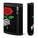 CFZZNYESQF Fashion Slim Black Goth Skull Skeleton Hand Holding Red Rose Trifold Wallet, Wallet with Front Pocket Zipper And Key Chain, Wallets for Travel Outdoor