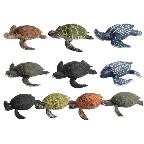 Tortue de mer figurines en résine 10 pièces miniatures pour collection