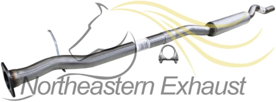 Resonator Pipe & Muffler Exhaust System fits Nissan Rogue 2014-2019 2.5L | Stainless Steel | Northeastern Exhaust | Free Clamps, Hangers and Gasket