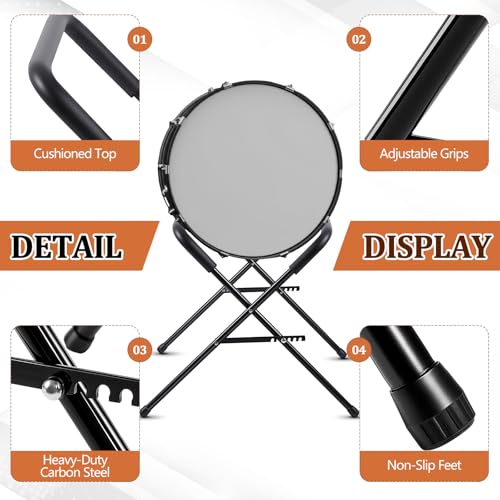 image for Zonon 1 Set Heavy Duty Multi Fit Folding Bass Drum Stand Adjustable 21