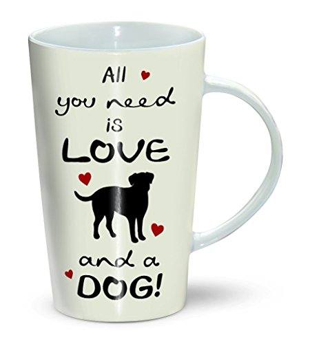 All You Need Is Love & A Dog - Latte Mug by Otter House